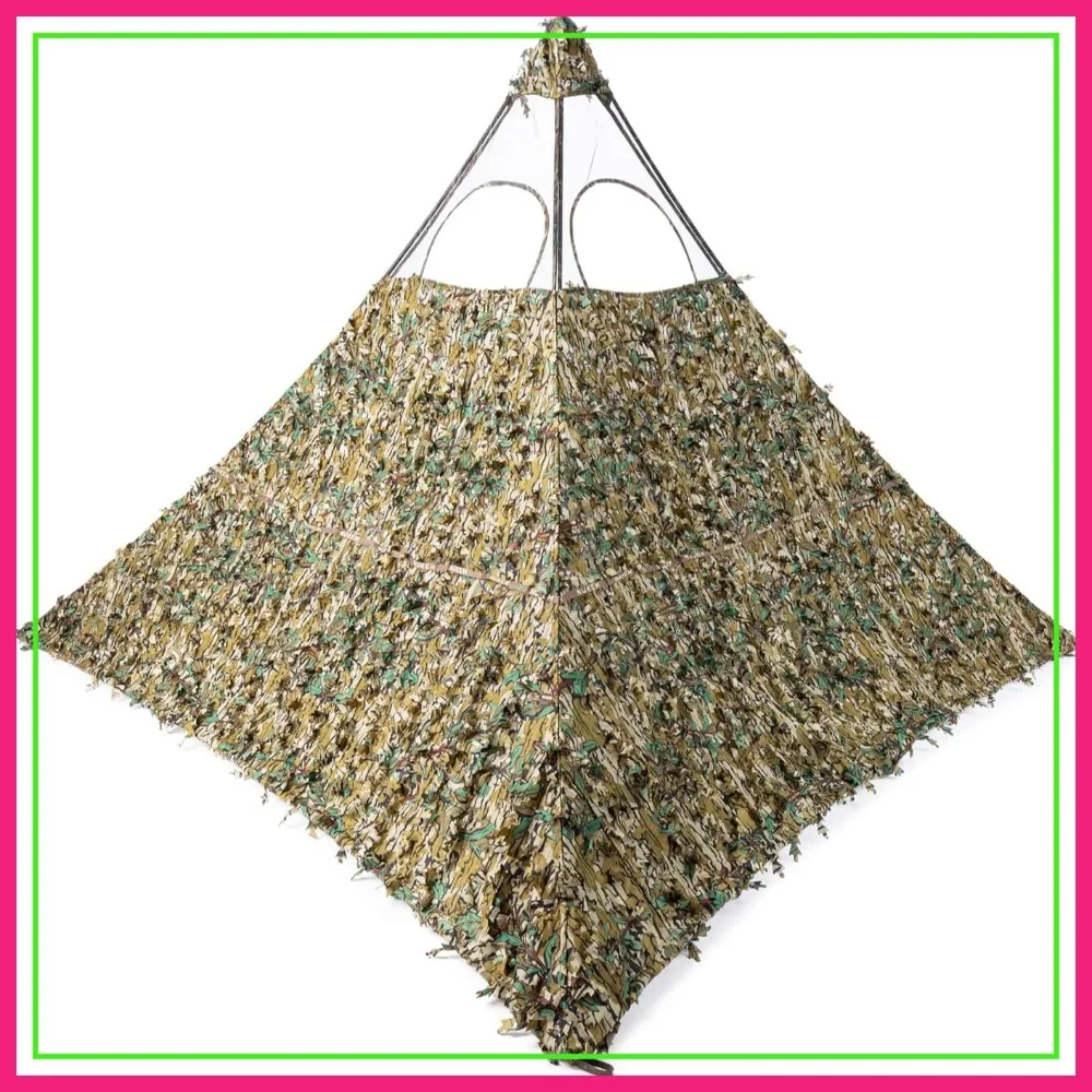 

Pop Up Hunting Ground Blind - Mossy Oak 3D Leafy Pattern - Lightweight & Stake-Free Turkey & Deer Blind for Maximum Concealment