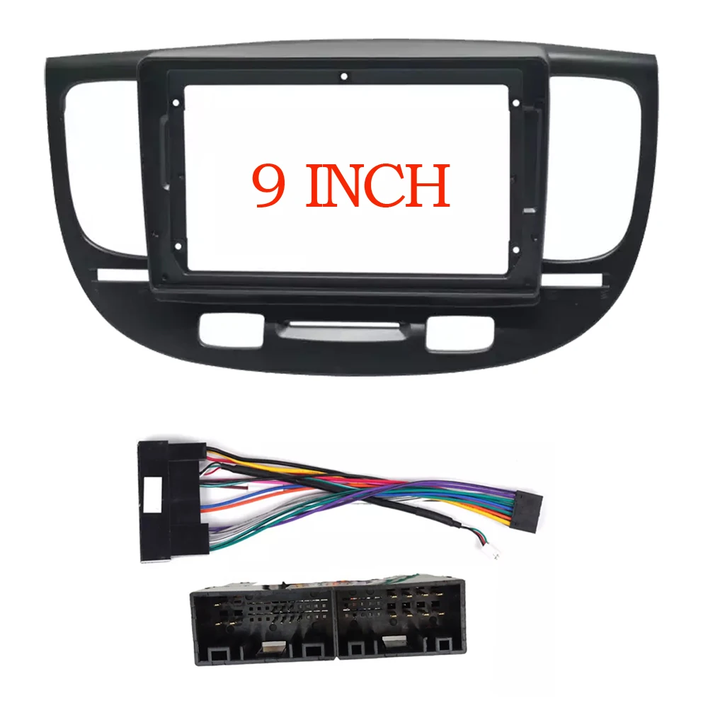 Telaio auto per Kia Rio2 Rio 2 2005 06 07 08 09 10 2011 Accessori cruscotto Refitting Stereo 9 pollici Auto Fascia Pannello Trim Kit