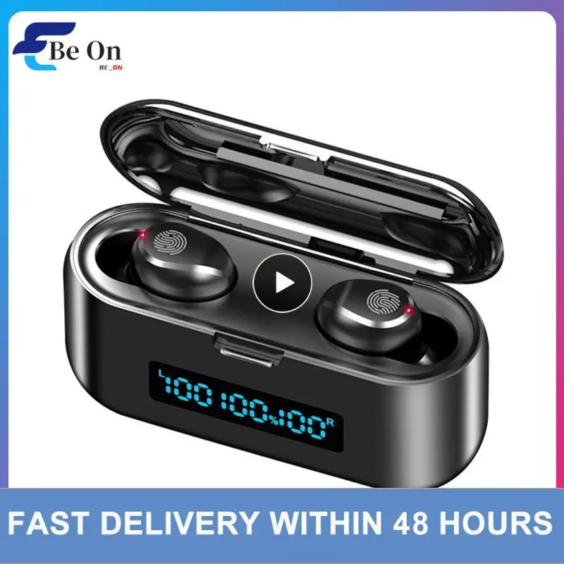 Tws Earphones With Charging Box Lightweight Waterprof Stereo Headset Wireless Headphones Sport Earbuds