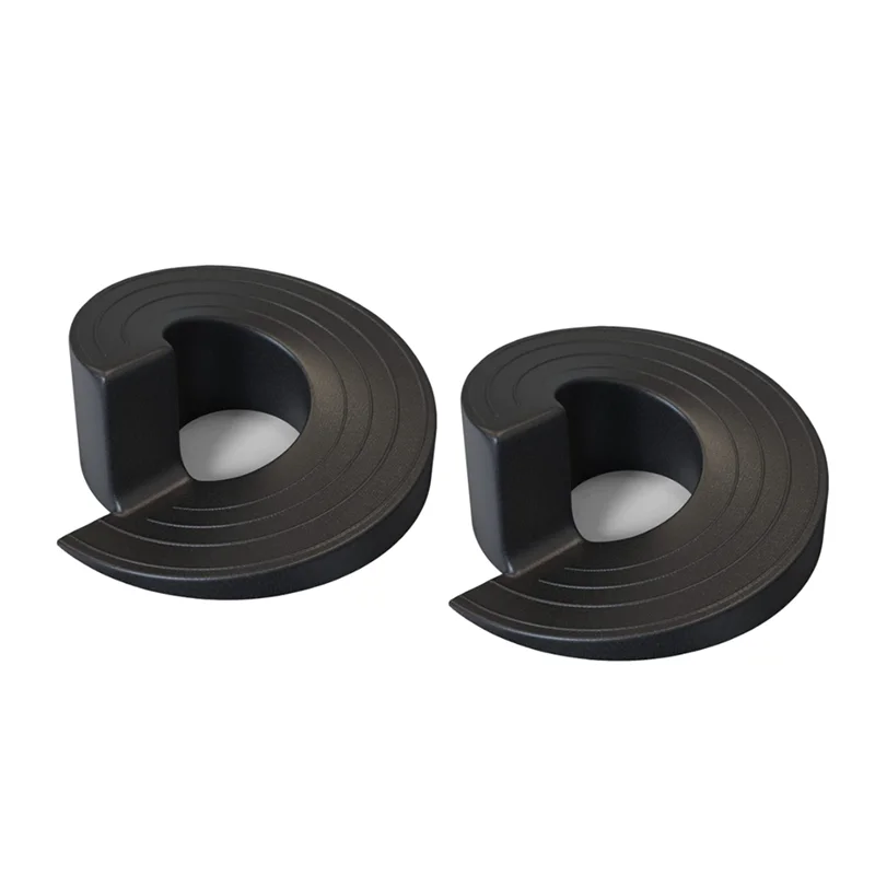 HITL Door Stoppers -Rubber Security Wedge for Bottom Of Door on Concrete, Tile, Carpet, Linoleum & Wooden Floor 2 Pack