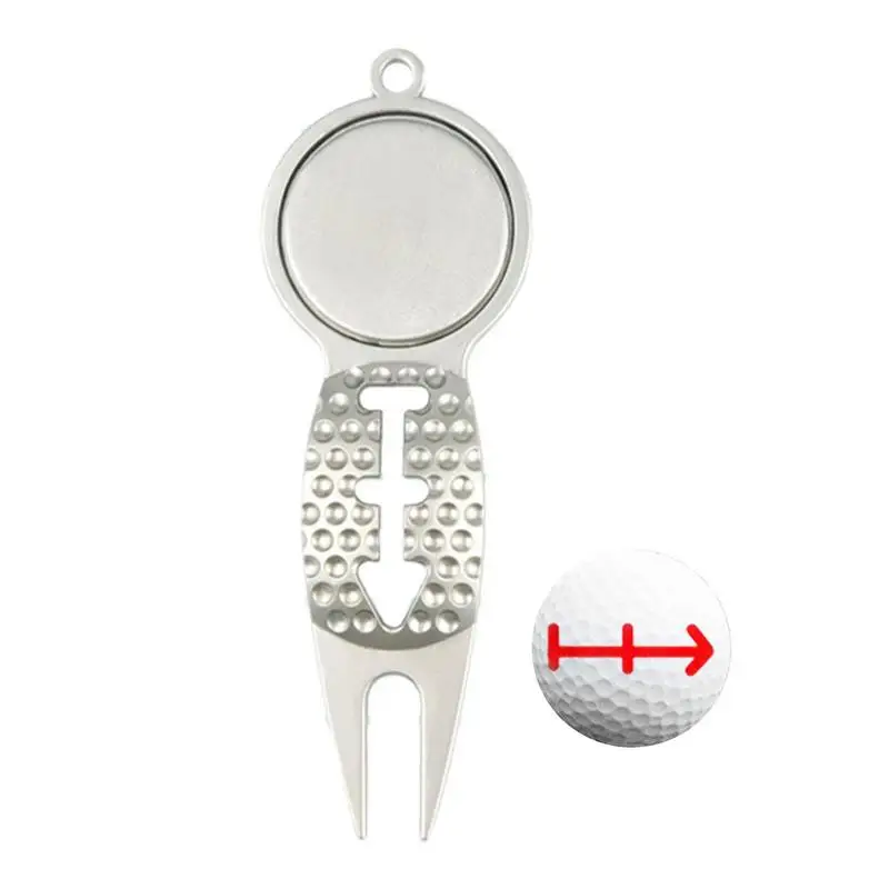 Divot Tool And Ball Marker Zinc Alloy Ball Marker Divot Repair Tool Portable Rustproof Sturdy Golf Accessories For Cleaning