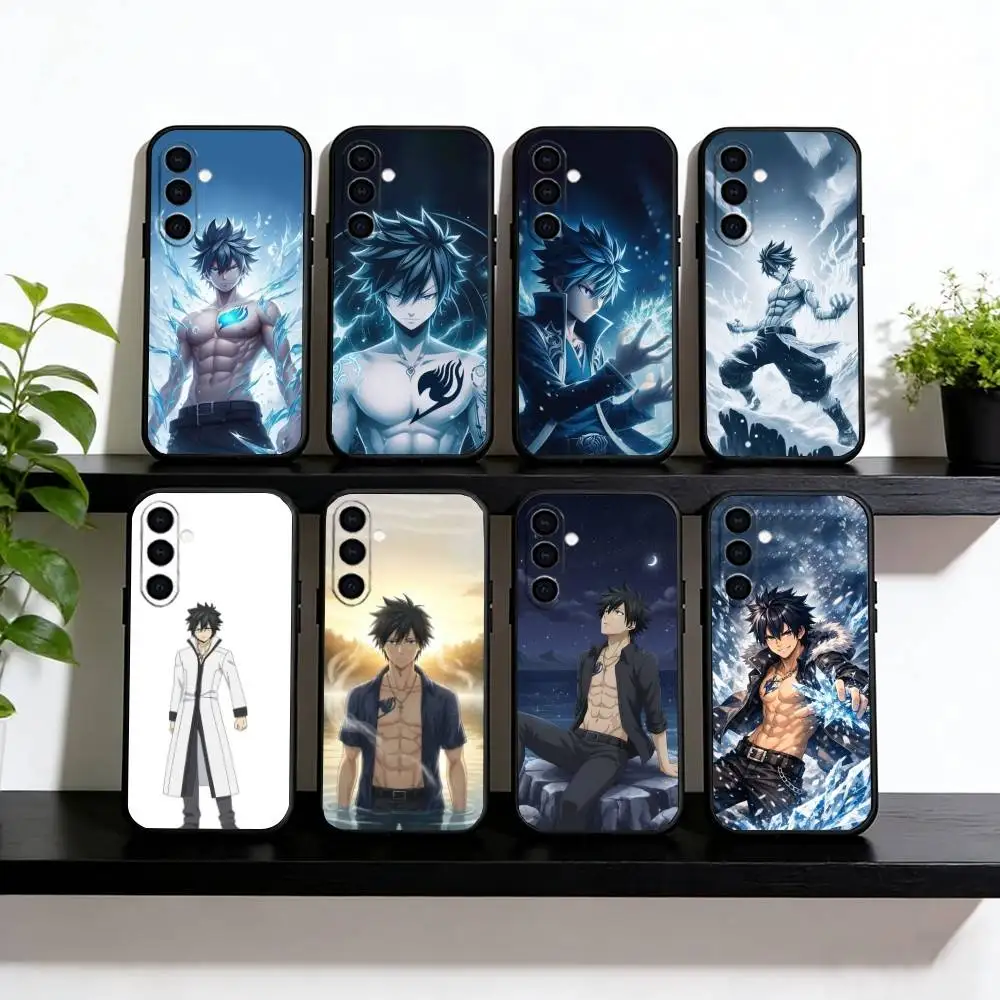 Anime F-Fairy T-Tail Gray Fullbuster   Phone Case For Samsung Galaxy A73,A72,A71,A70,A53,A52,A51,Soft Silicone Black Cover