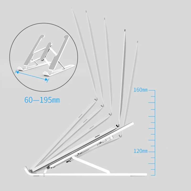 Portable Folding Laptop Stand With Storage Bag Office Computer Support Rack Height Adjustable NonSlip Hollow Heat Dissipation