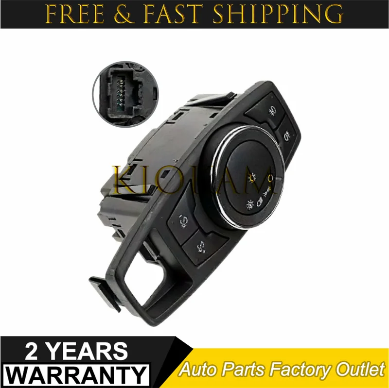1PC Headlight Fog Light Control Switch Car Light Switch E1GT-13D061-ECW E1GT13D061ECW for Ford