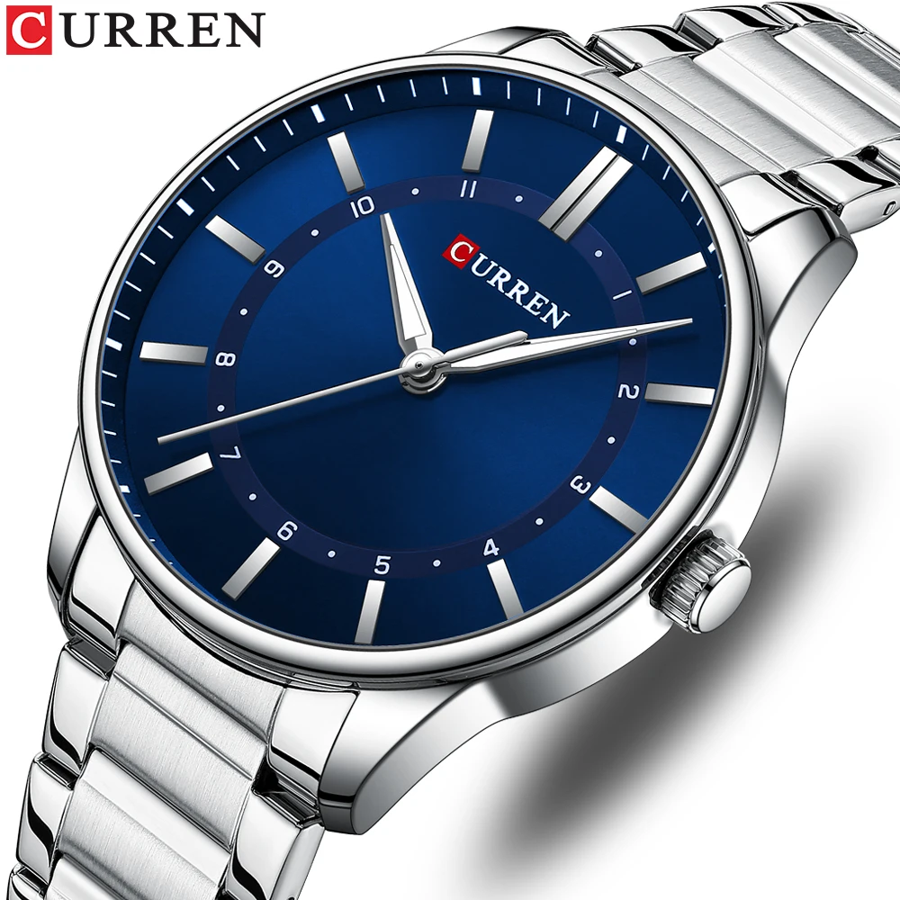 

CURREN Fashion Brand Men's Watch Luxury Stainless Steel Quartz for Male Casual Luminous Water Resistant Sport Waterproof