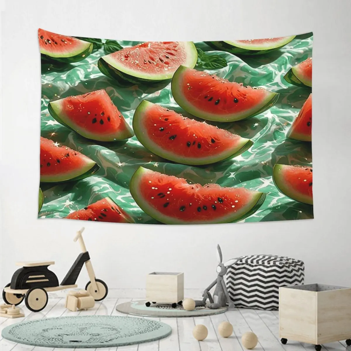Watermelon Slices Tapestry Funny Wall Hanging Aesthetic Home Decor Tapestries for Living Room Bedroom Dorm Room