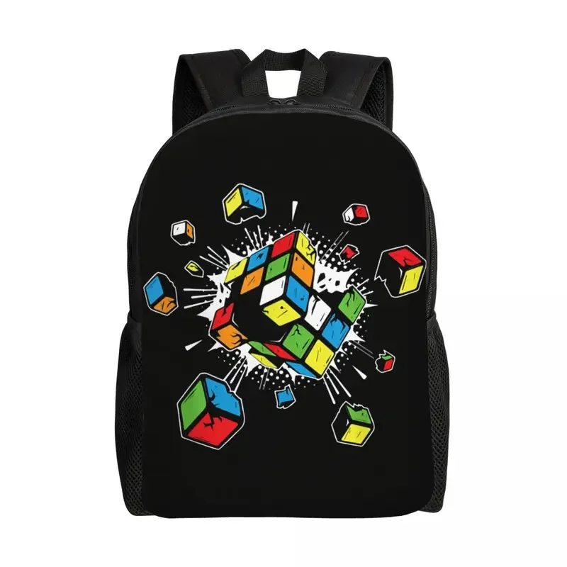 

Customized Exploding Rubix Rubiks Magic Cube Travel Backpack School Computer Bookbag Math Gift College Student Daypack Bags