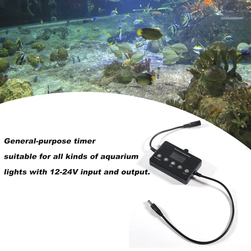 Intelligent Led Light Dimming Controller Timer Marine Aquarium Fish Tank Led Light Modulator Accessory for Pet Fish Water Tank