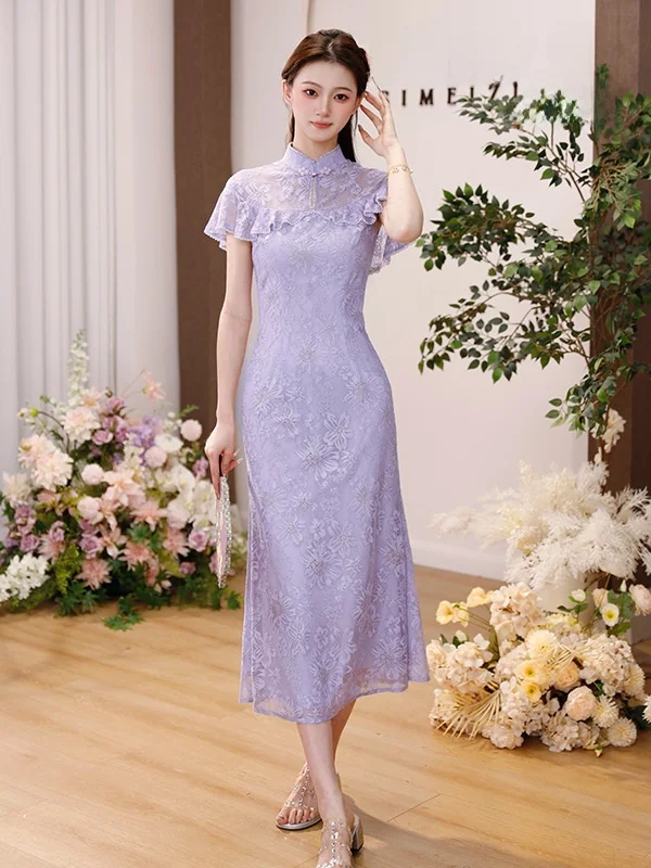 

Новая дышащая длинная юбка Ele Purple Lotus Le awl Dr New Chinese Sle Four Beauties Purple Mume, новинка
