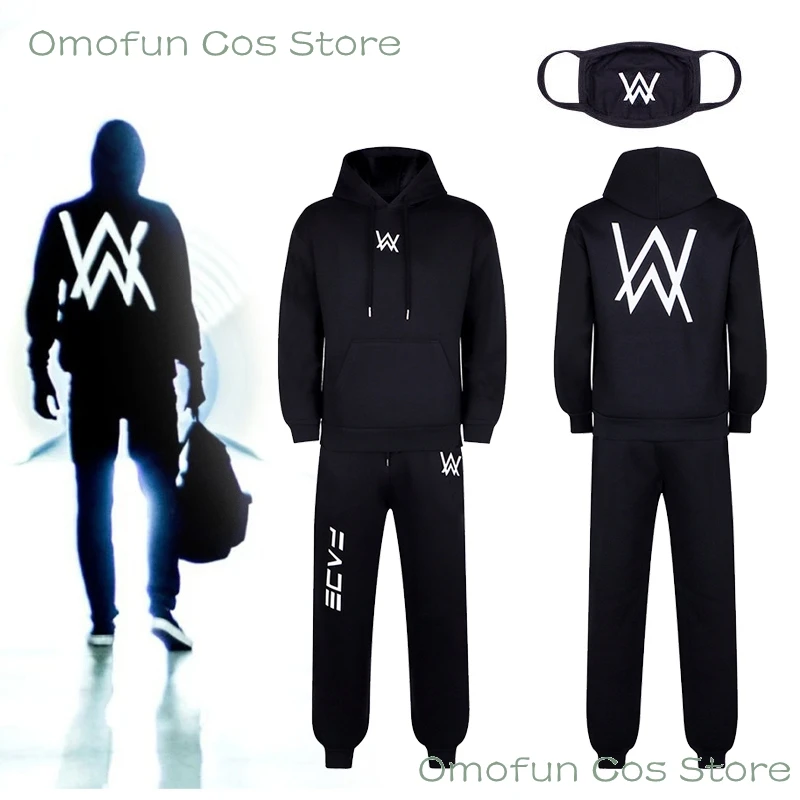 

Alan Hoody Walker #0 DJ Aw EDM Festival Outfits Fans call Uniforms Top Pants Adults Kids Fullset Ita Clothing Cosplay Costume