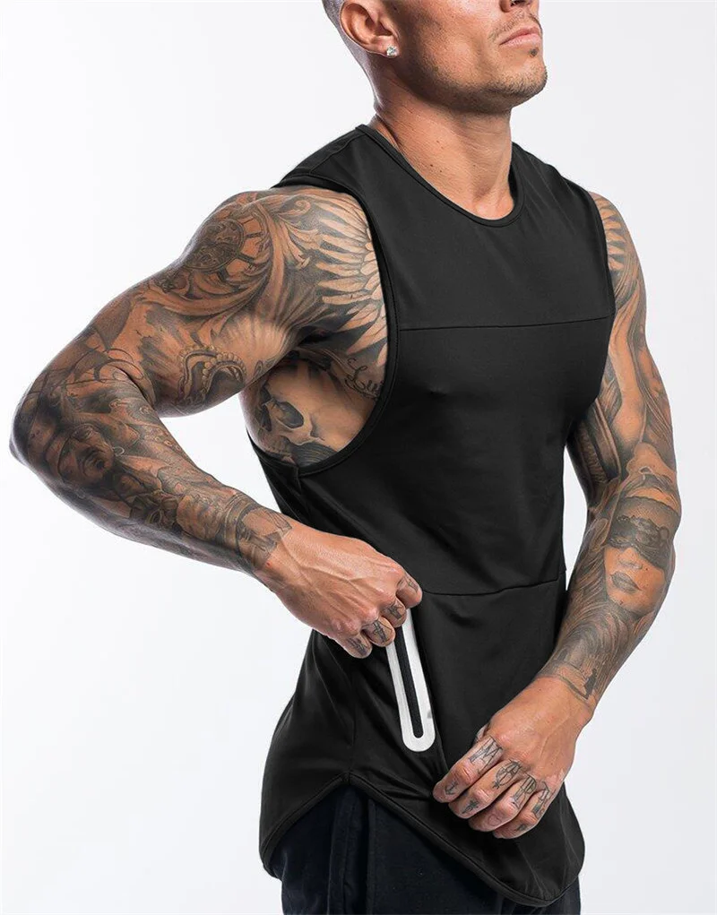 NEW Men Bodybuilding Tight SportS Tank  Summer jogger Workout Sleeveless shirt Men Gyms Vest Male Fitness Brand Running vest men