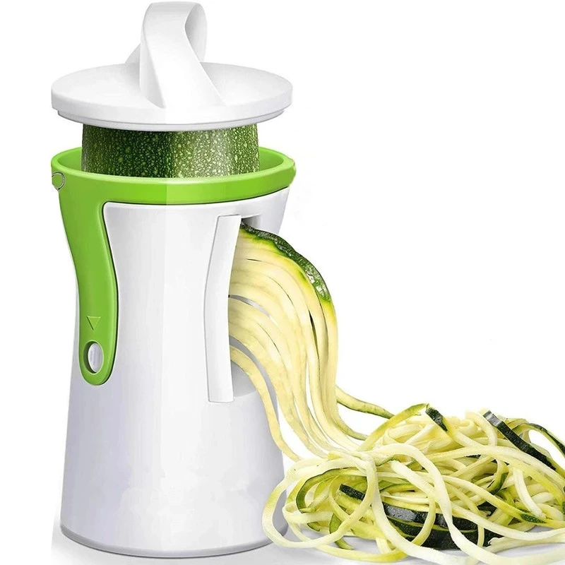 Portable Heavy Duty Spiralizer Vegetable Slicer Vegetable Fruit Spiral Slicer Cutter Salad Tool Zucchini Noodle Spaghetti Maker