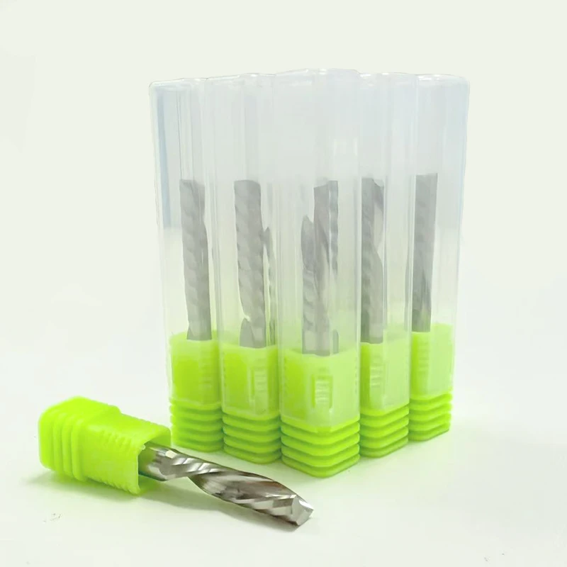 

1 шт. AAA SHK 3,175/4/5/6 мм, одна флейта, левая спираль, фреза с ЧПУ, твердосплавная концевая фреза по дереву для акриловой пластиковой пластиковой пластины