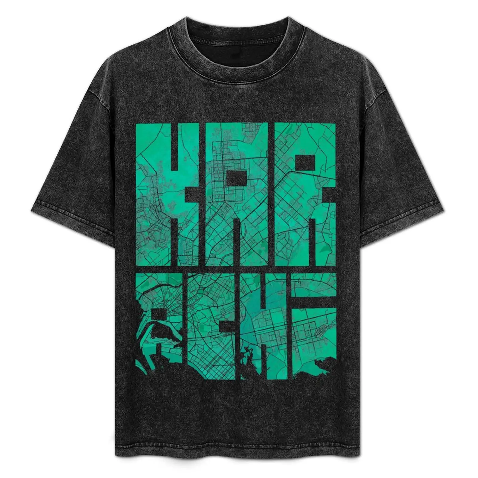 

Карта города Карачи, Пакистан - футболка с акварельным рисунком, повседневная свободная футболка с короткими рукавами для мужчин