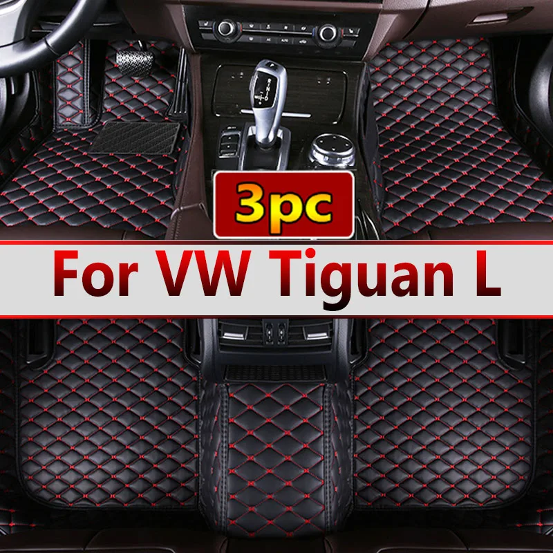 

Автомобильные коврики для VW Tiguan L 2017-2023 20018 2019 2020 2021, пользовательские автомобильные подушечки для ног, автомобильный ковер, чехол для интерьера