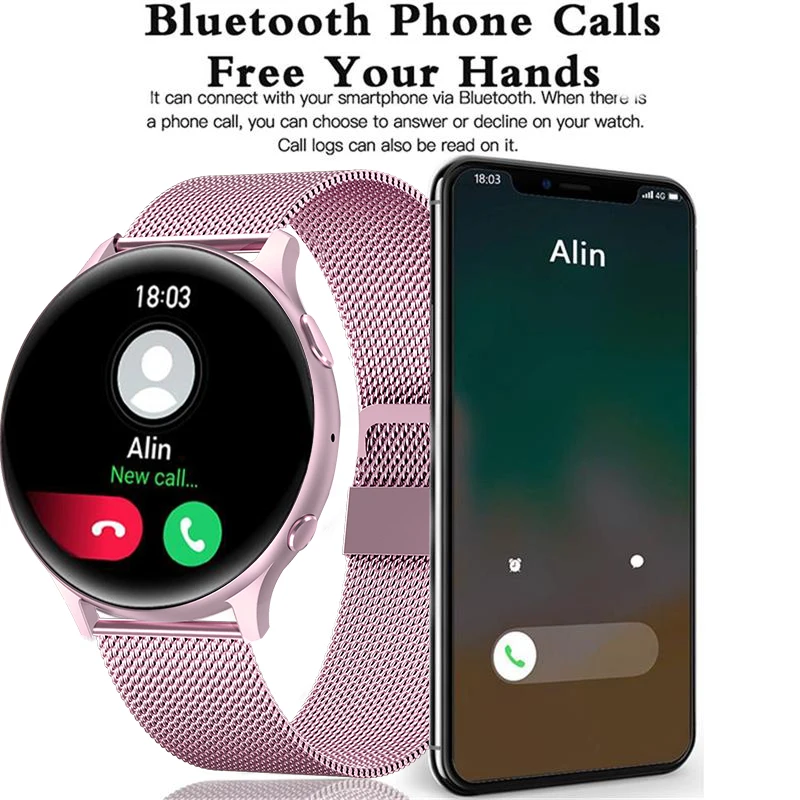 Voor Xiaomi Huawei 1.32 Inch Bluetooth Call Smartwatch Vrouwen Mannen Amoled 360*360 Hd Pixel Display Smartwatches Dames 2023 Nieuw