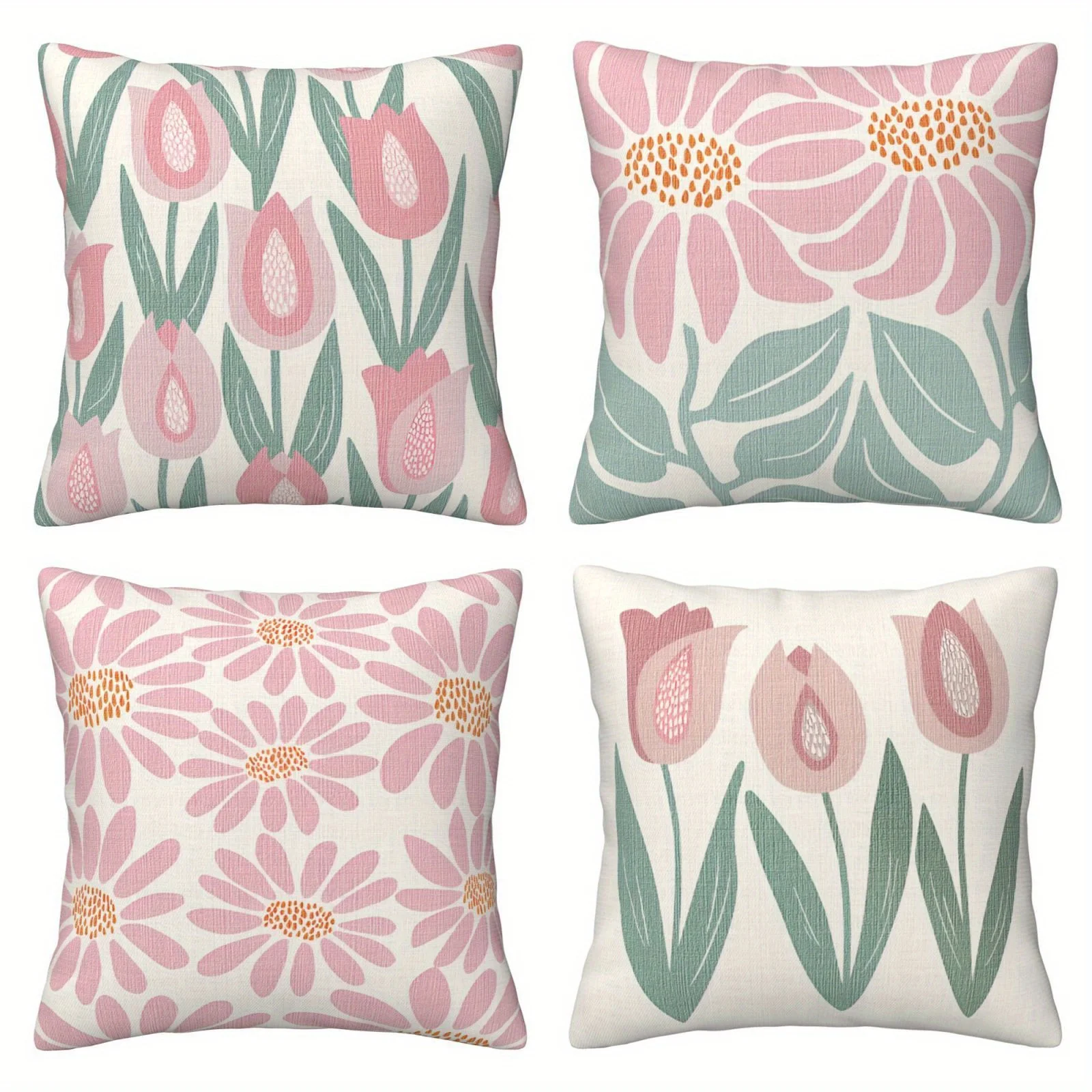 Home Decor Floral Pattern Throw Pillow Covers For Home Pattern Cushion Cover Suitable For Sofa Bedroom Car Pillow Cover