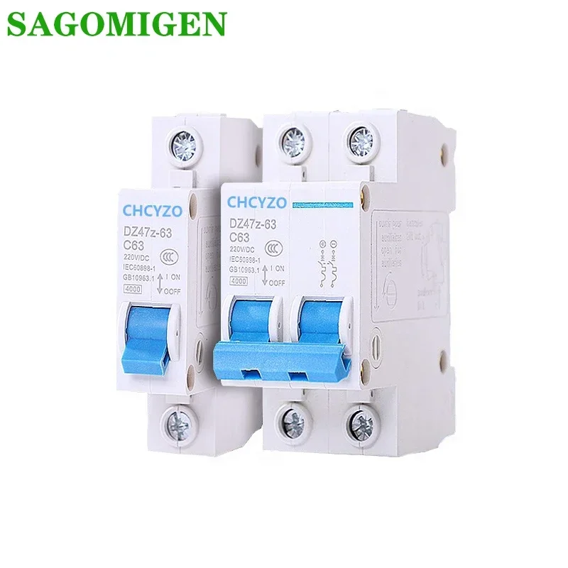 1P 2P DC 220V interruttore Mini interruttore solare 10A 16A 20A 25A 32A 40A 50A 63A DC MCB per impianto fotovoltaico interruttore cc