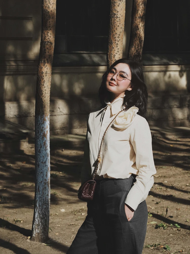 

Ele Commute irt Handmade Waed Long Staple Cotton 3D Floral Pure Cotton Breathable Comfortable Women's Busin irt
