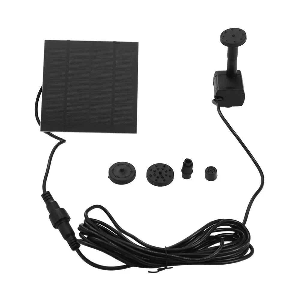 Mini Solar Panel Water Pump 4 Nozzles DC Brushless Solar Fountain Pump DIY 200L/H Solar Water Fountain Outdoor