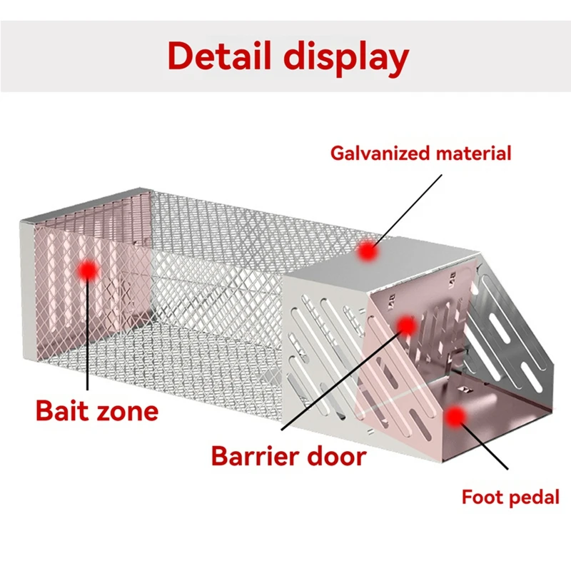 

Однодверная непрерывная ловушка для мыши с отверстием для крыс, безопасная прочная металлическая сетка, бытовая ловушка для мышей, гуманная уличная ловушка для крыс, клетка для крыс