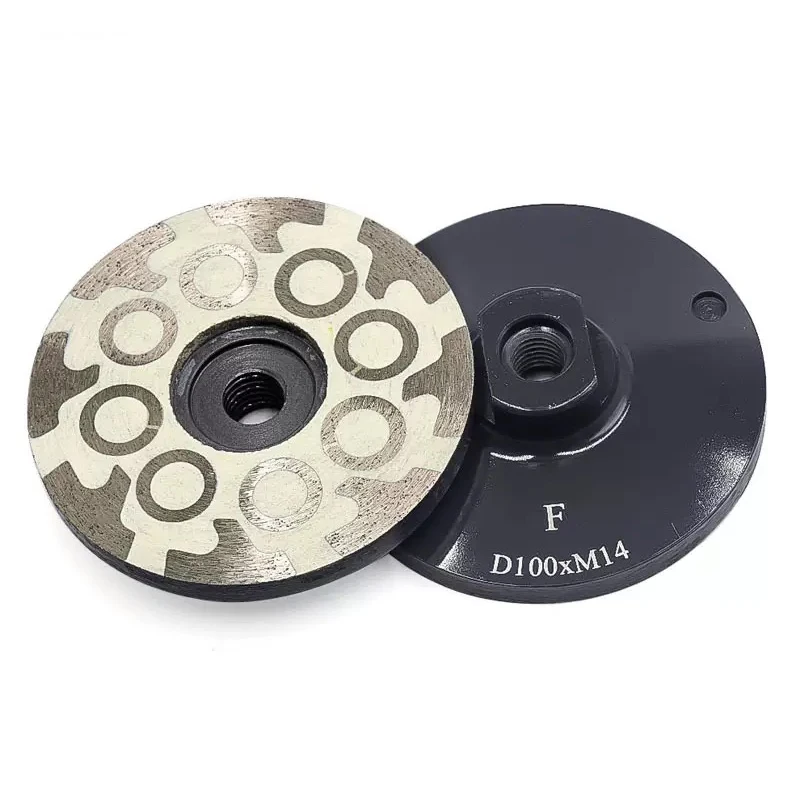 Imagem -04 - Diamond Bowl Stone Grinding Disc Almofada de Polimento de Mármore de Concreto Rebarbadora Rebolo Bloco Abrasivo 100 mm 1pc