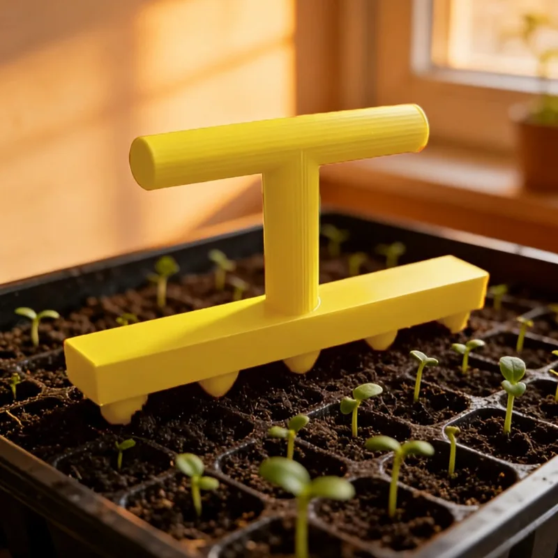 Seed Dibber Adjustable Depth & Spacing Hole Punch Sowing Implement Precision Seed Dispenser Hand Cultivation Gear for Vegetable