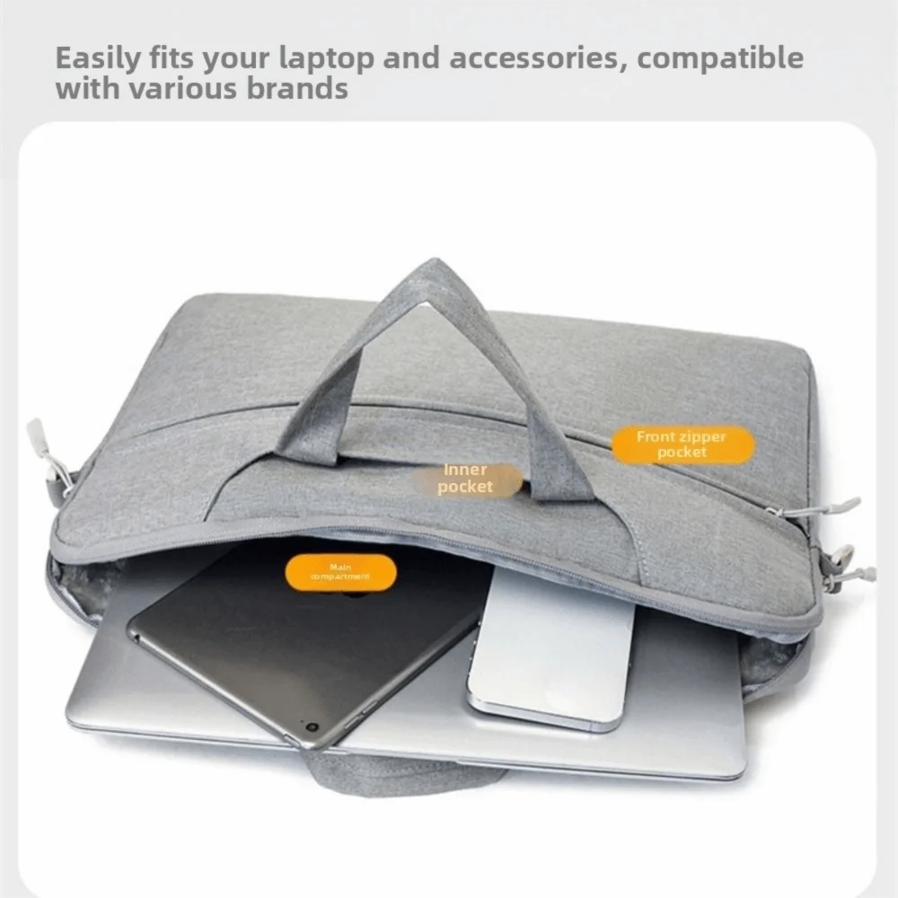 Portable 15.6 Inch Laptop Bag Sleeve Water-resistant Universal Notebook Pouch Waterproof Handbag Briefcase Student