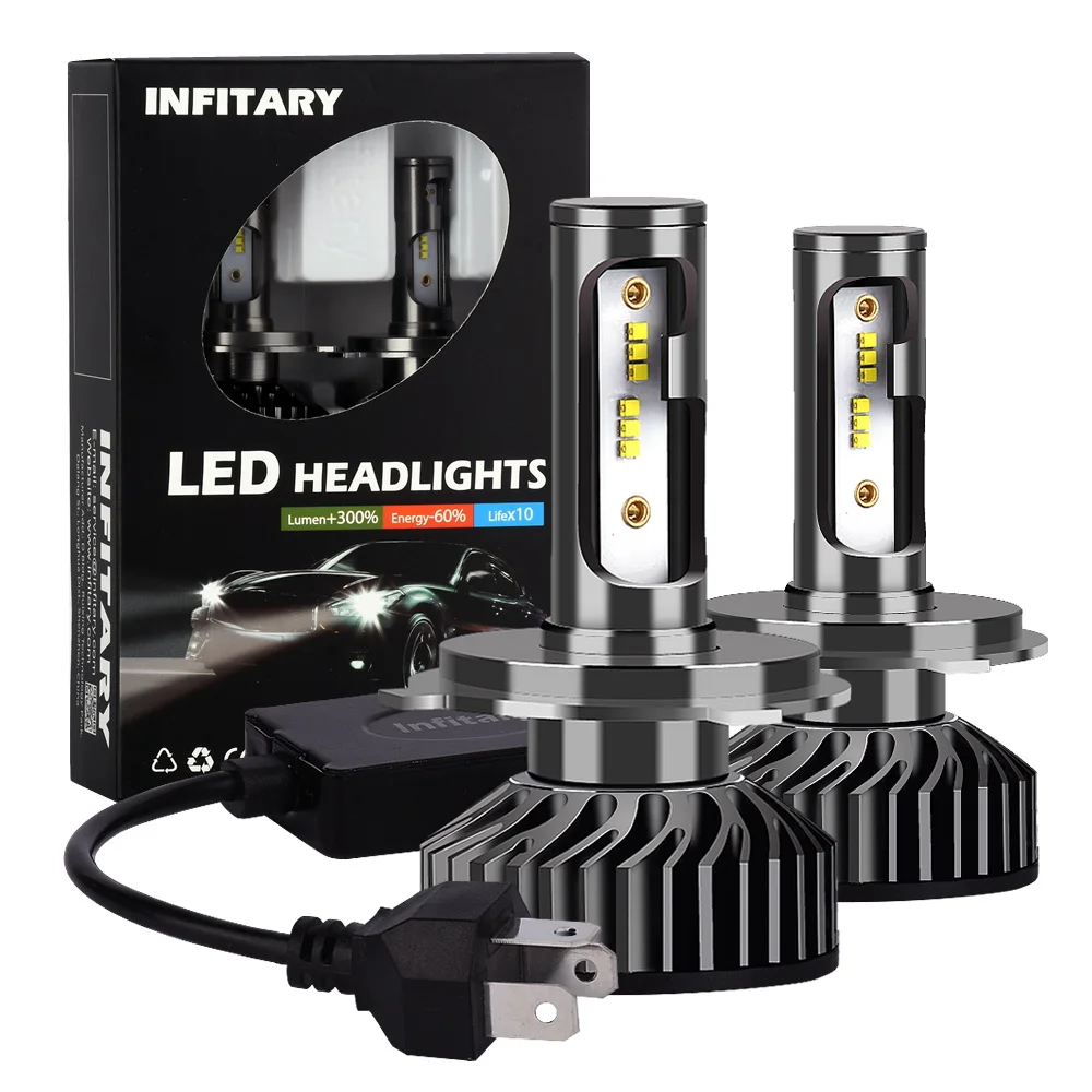 

Infitary factory wholesale 9005 9006 H1 H3 LED car light cooling fan halogen & xenon headlamp H4 H7 led headlight bulbs