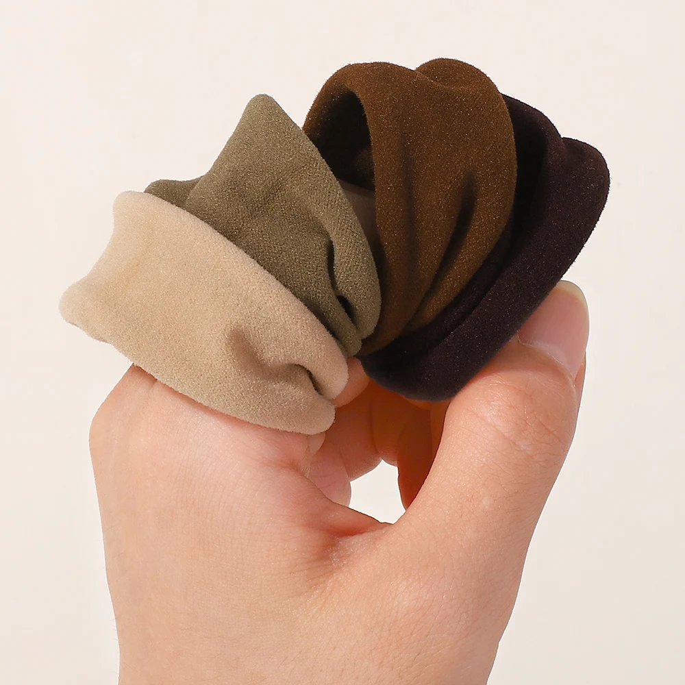 

4pcs Korean Style High Stretch Widen Scrunchie for Women Ponytail Holder Hair Tie Elastic Hair Bands Rubber Bands Wholesale Gift