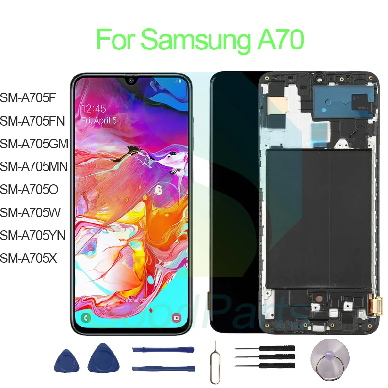 

For Samsung A70 Screen Display Replacement 2400*1080 SM-A705F/FN/GM/MN/O/W/YN/X A70 LCD Touch Digitizer Assembly