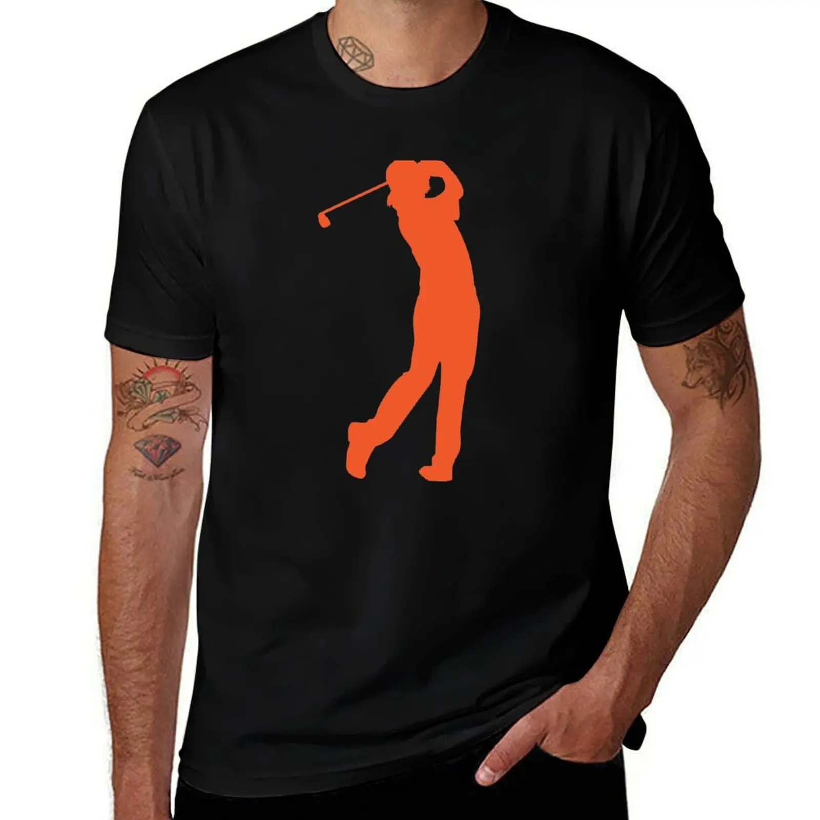 

Rickie Fowler Silhouette Golf T-Shirt t shirt for man t shirts for man cotton funny T-Shirt