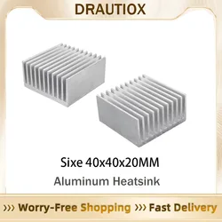 10Pcs Darutiox 40mm Heatsink 40x40x20mm LED Aluminum Heatinks CPU GPU Card Cooling Cooler Heat Sink Heatsink