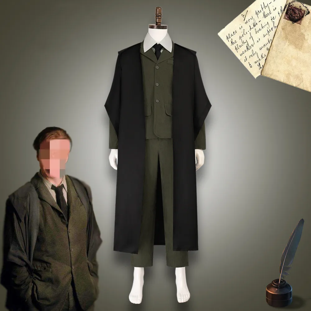 

New Movie Professor Remus Lupin Cosplay Costume Outfit Uniform Cloak Halloween Carnival Party Disguise Suit Custom Made