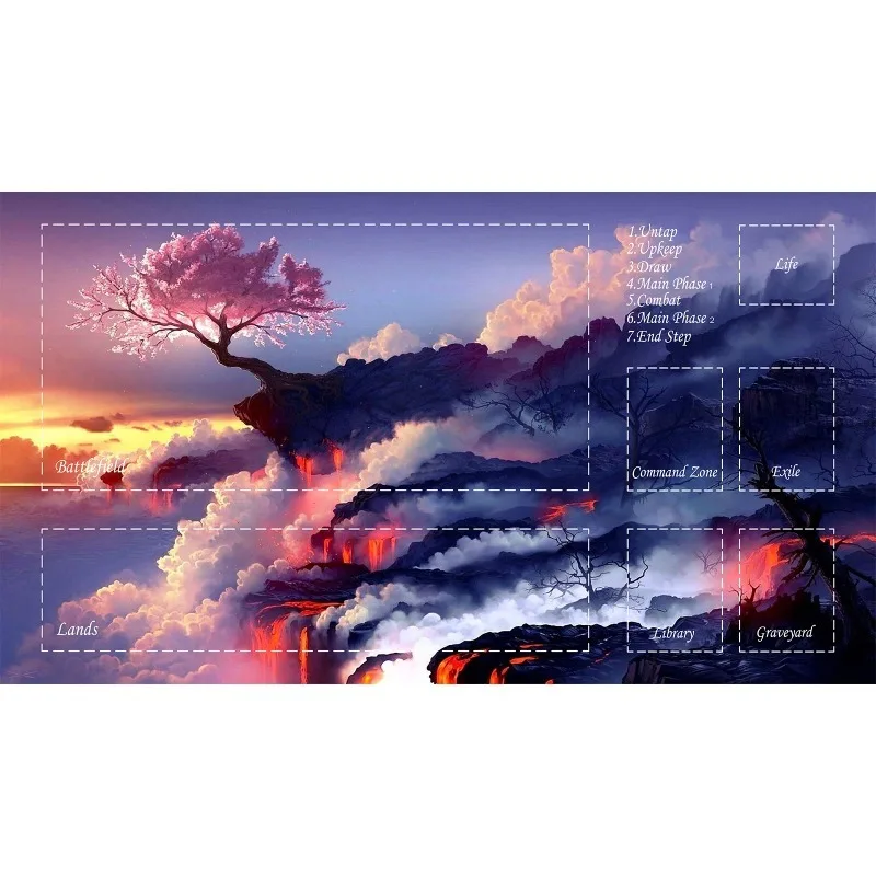 

Пейзажный коврик для мыши, настольная игра, TCG Playmat, настольный коврик, размер игры 60X35 см, коврик для мыши, совместимый с CCG