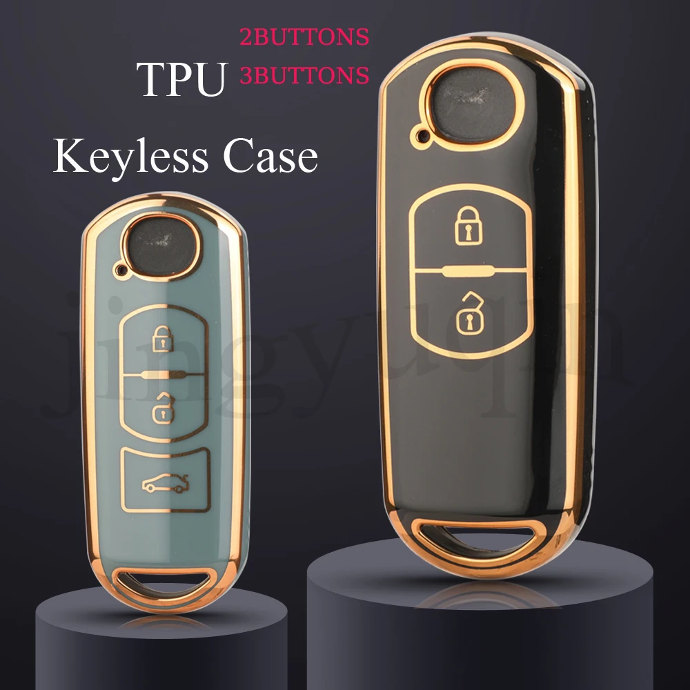 

Jingyuqin Remote Soft TPU Car Key Case For Mazda 2 3 6 Atenza Axela Demio CX-5 CX5 CX-3 CX7 CX-9 2015-2019 Accessories Part