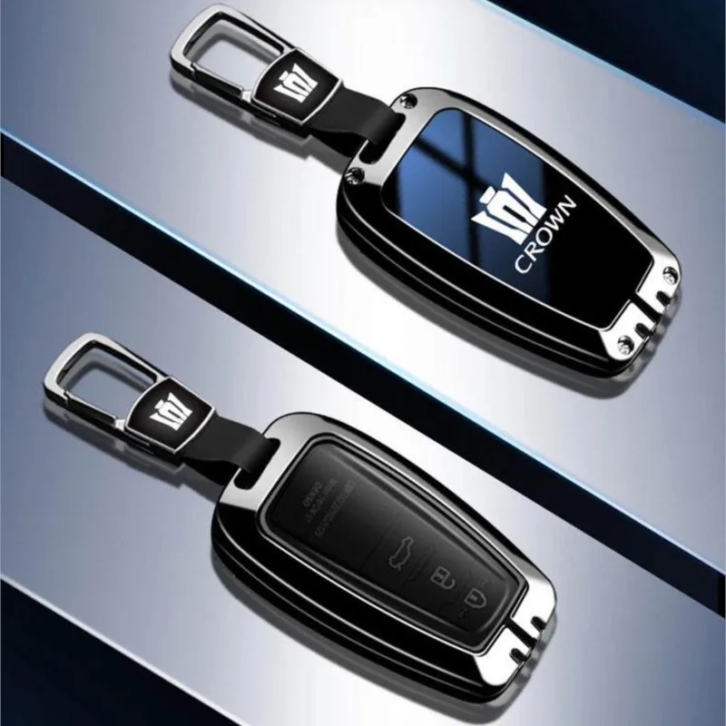 

Zinc Alloy Car Key Case Cover Shell Bag For For Toyota Prius Camry Corolla Crown C-HR RAV4 Prado 2018 2022 Keychain Accessories