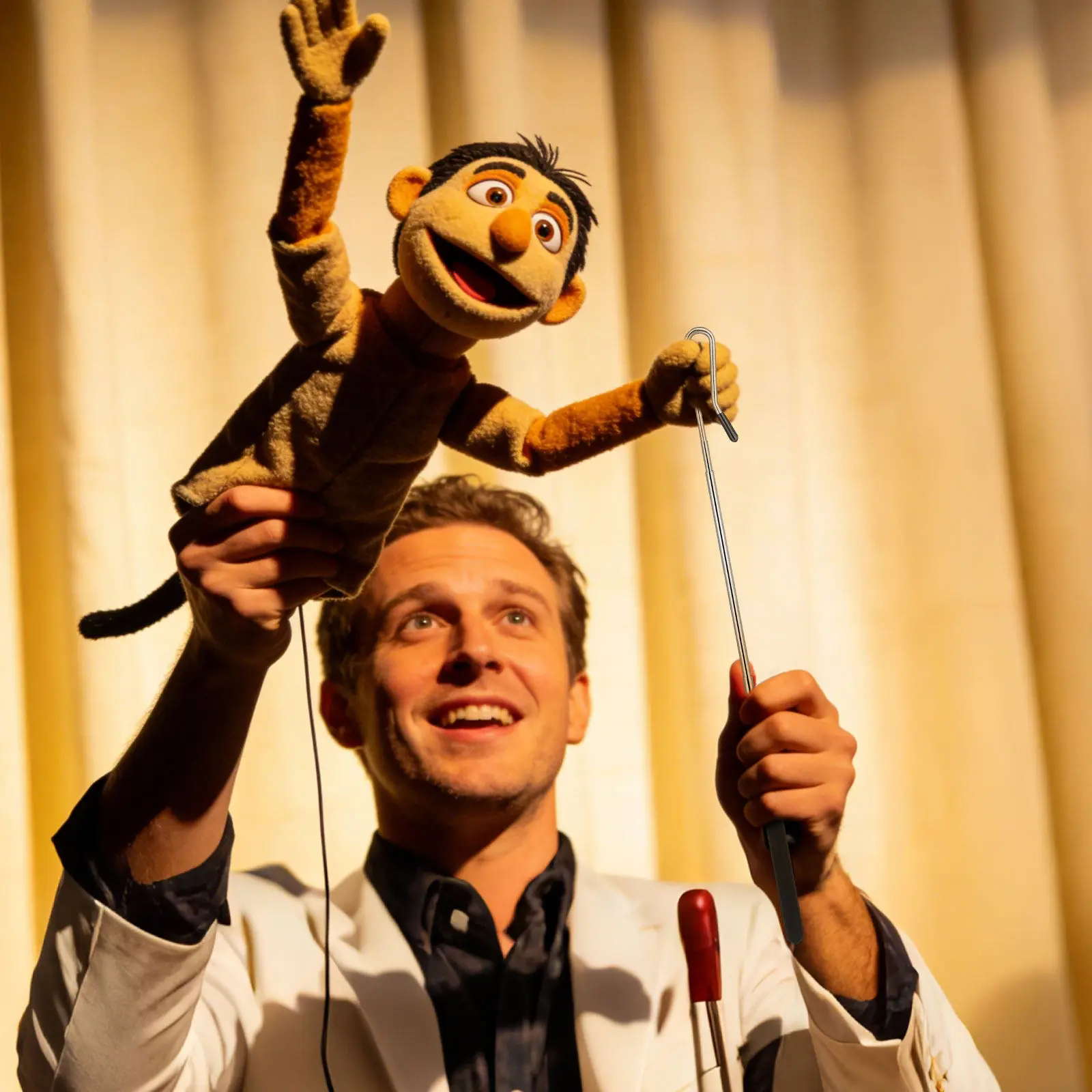 

4Pcs Half Body Puppet Control Rods 55Cm Metal Arm Handle Dowel Smooth for Lifelike Ideal for Amateur and