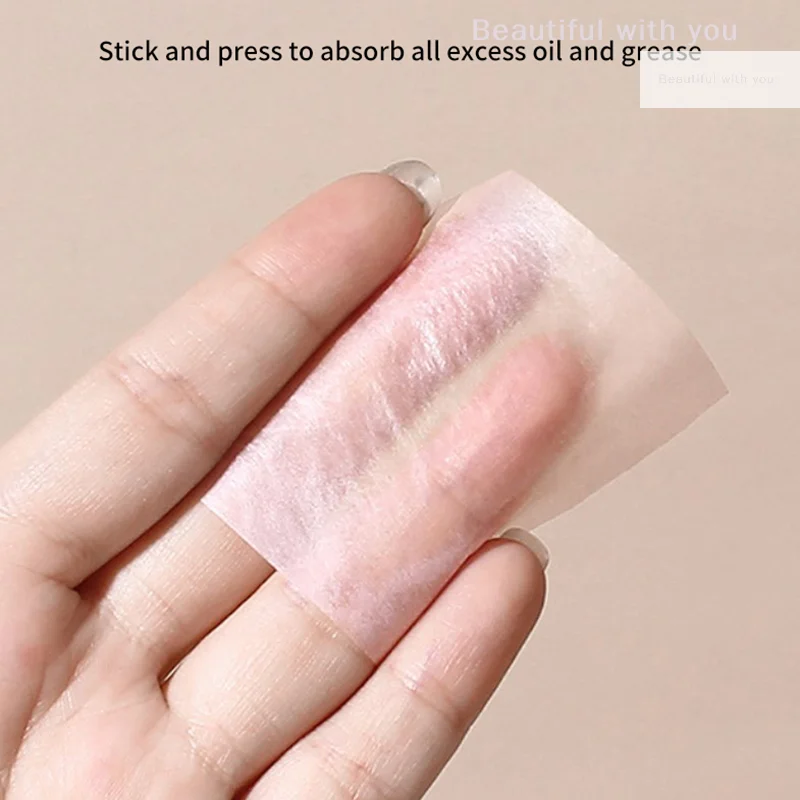 New100PC أوراق النشاف الخيزران مع مرآة امتصاص العرق ماكياج نفخة منعش المحمولة النفط التحكم أداة أطقم زيت الوجه #4