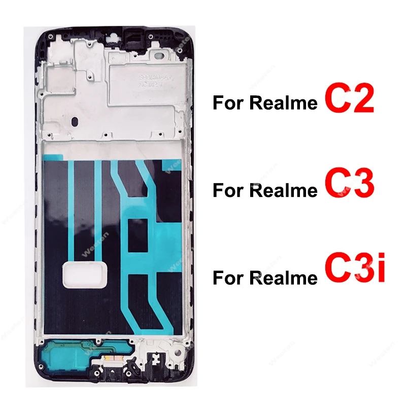 

For Realme C2 C3 C3i Front LCD Frame Bezel Cover Front LCD Screen Housing Replacement