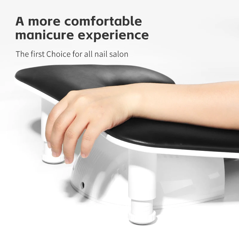 Cuscino per unghie a forma di U, regolabile, comodo, realizzato in pelle PU. Cuscino di supporto per le mani, cuscino rimovibile, supporto per le mani per manicure. Bracciolo antiscivolo per unghie, tappetino per manic