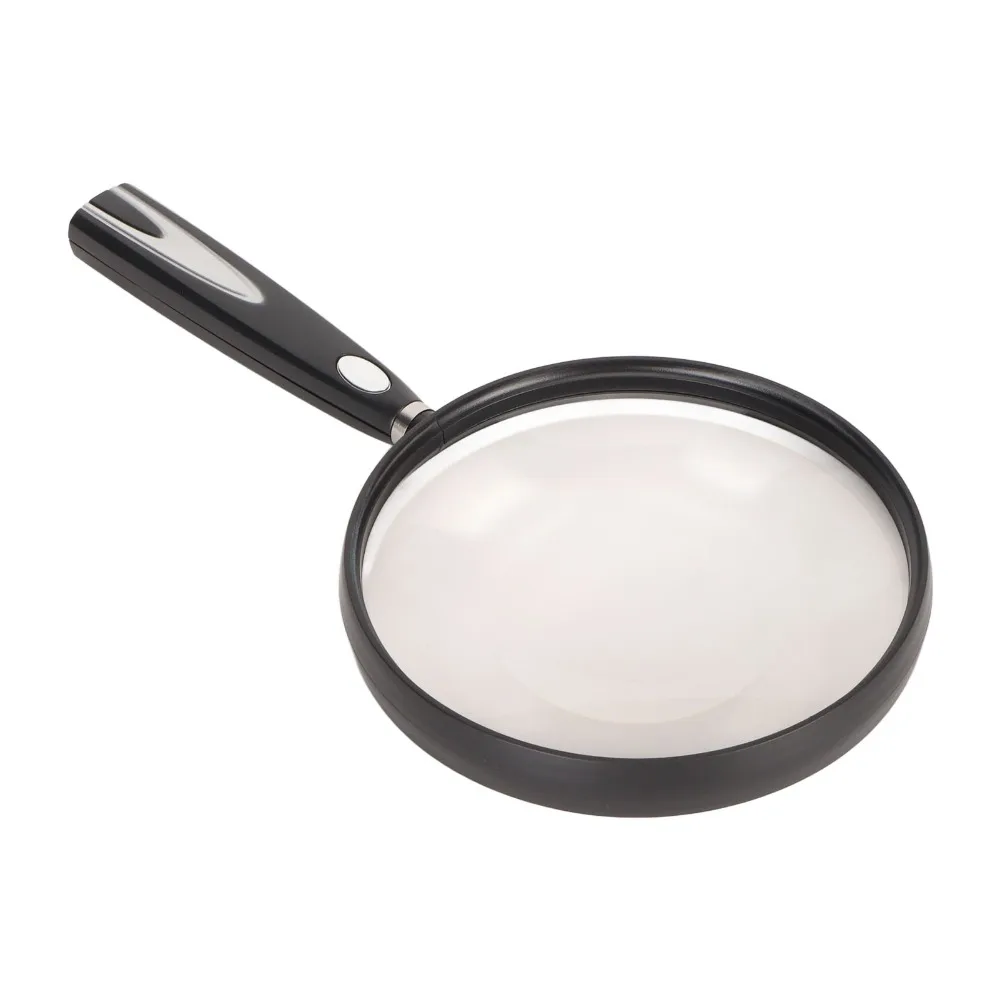 

Portable 1.5X Magnification Handheld Magnifying Glass Non-Slip Handle ABS Plastic Magnifying Glass Black Magnifier Observation