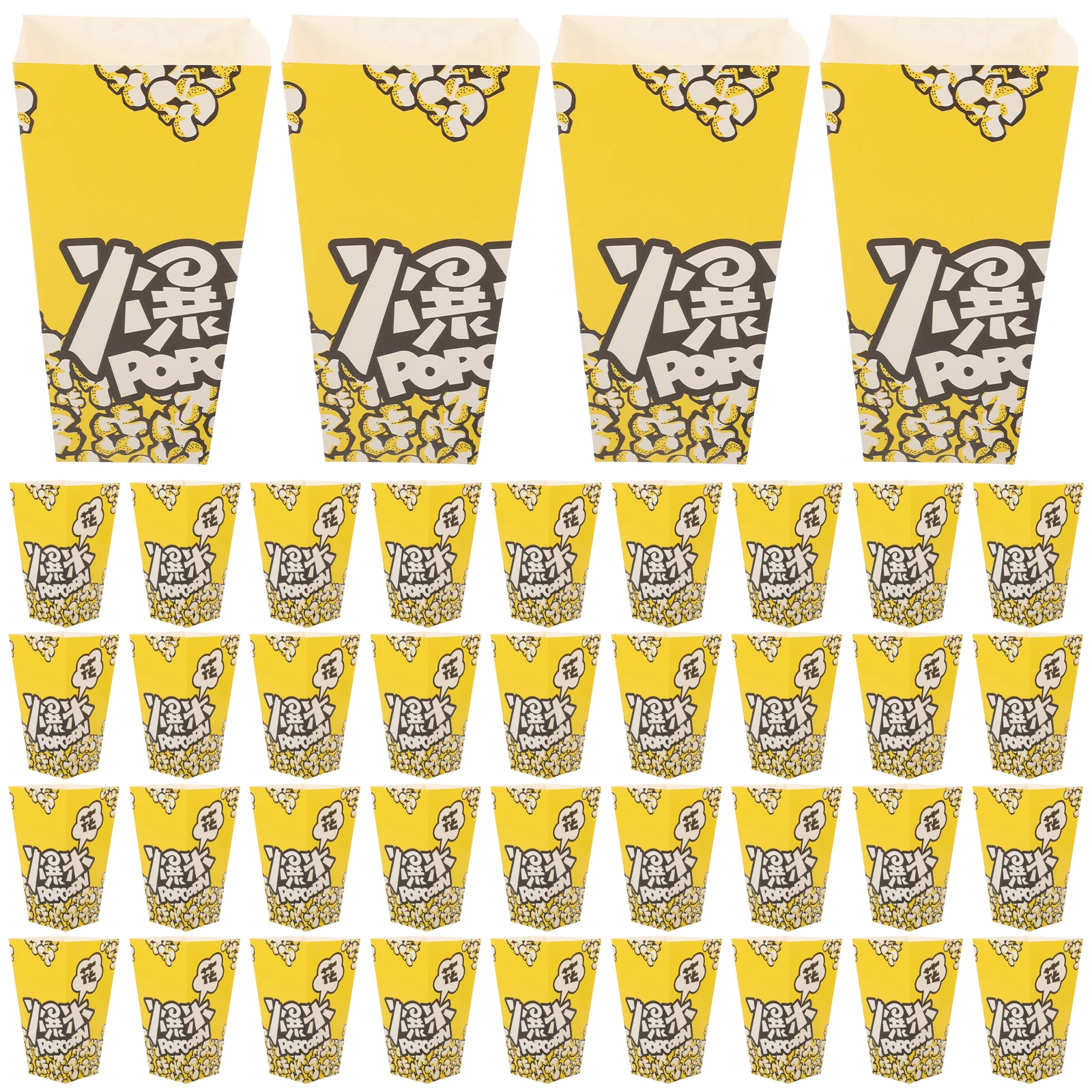 

100pcs Popcorn Serving Christmas Paper Snack Boxes Party Popcorn Containers Disposable Baking Wrap Boxes For Movie Theater