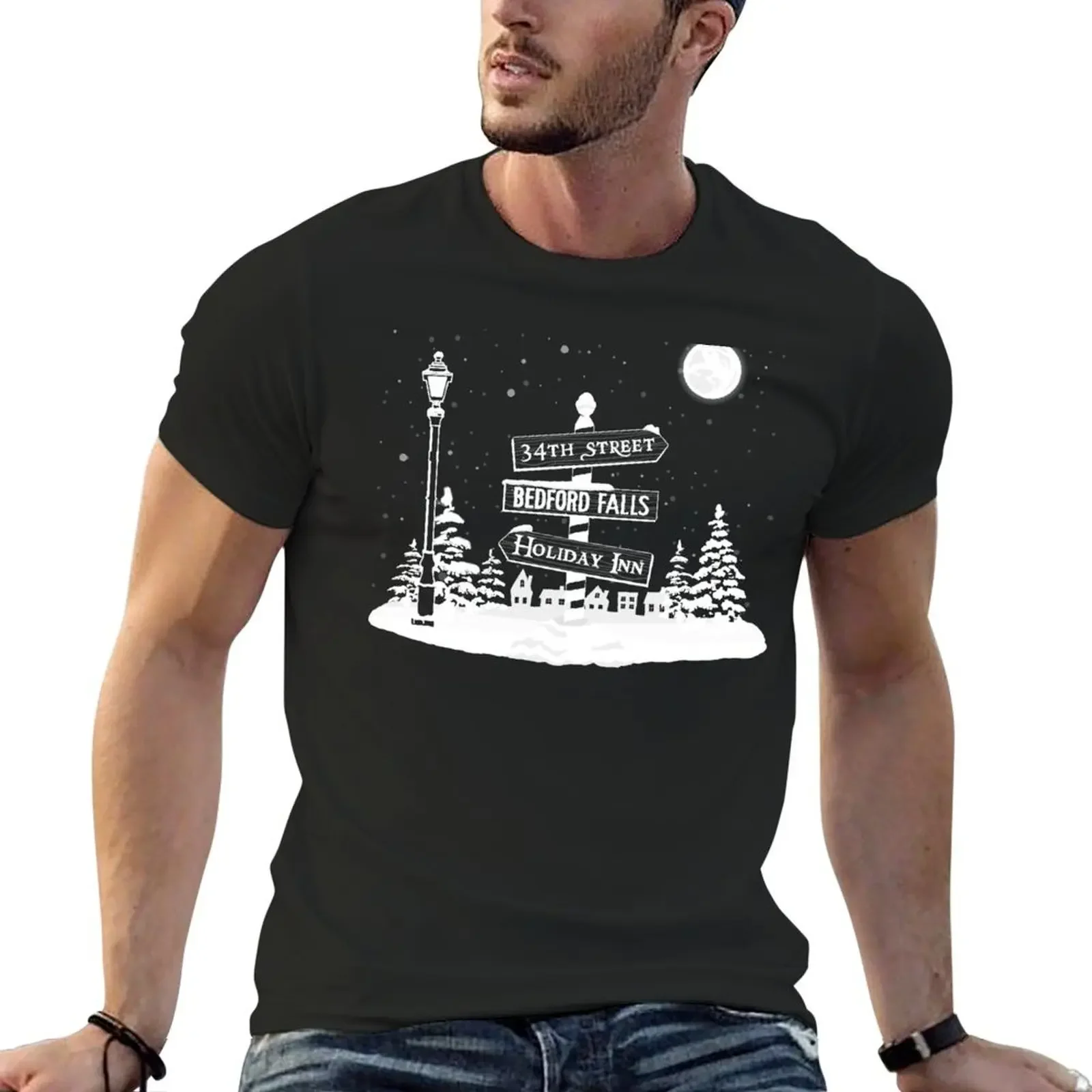 Classic Christmas Places T-Shirt oversizeds essential t shirt quick drying tops mens cotton t shirts