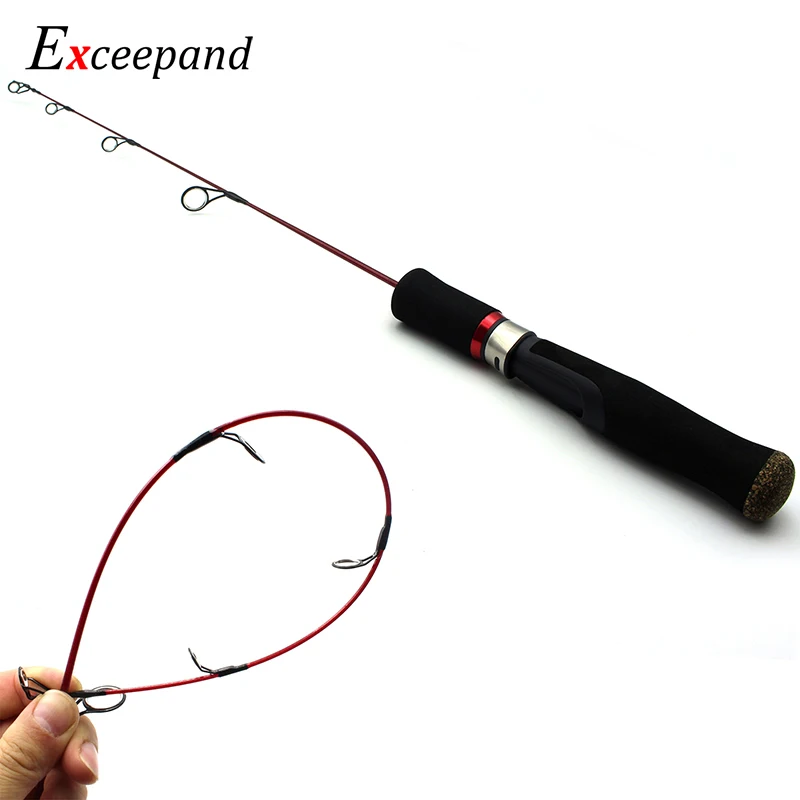 Exceepand Sensitive Tip Tough Solid Blank Ice Rod Medium Medium Light One Piece Fishing Rod 60 cm 70 cm