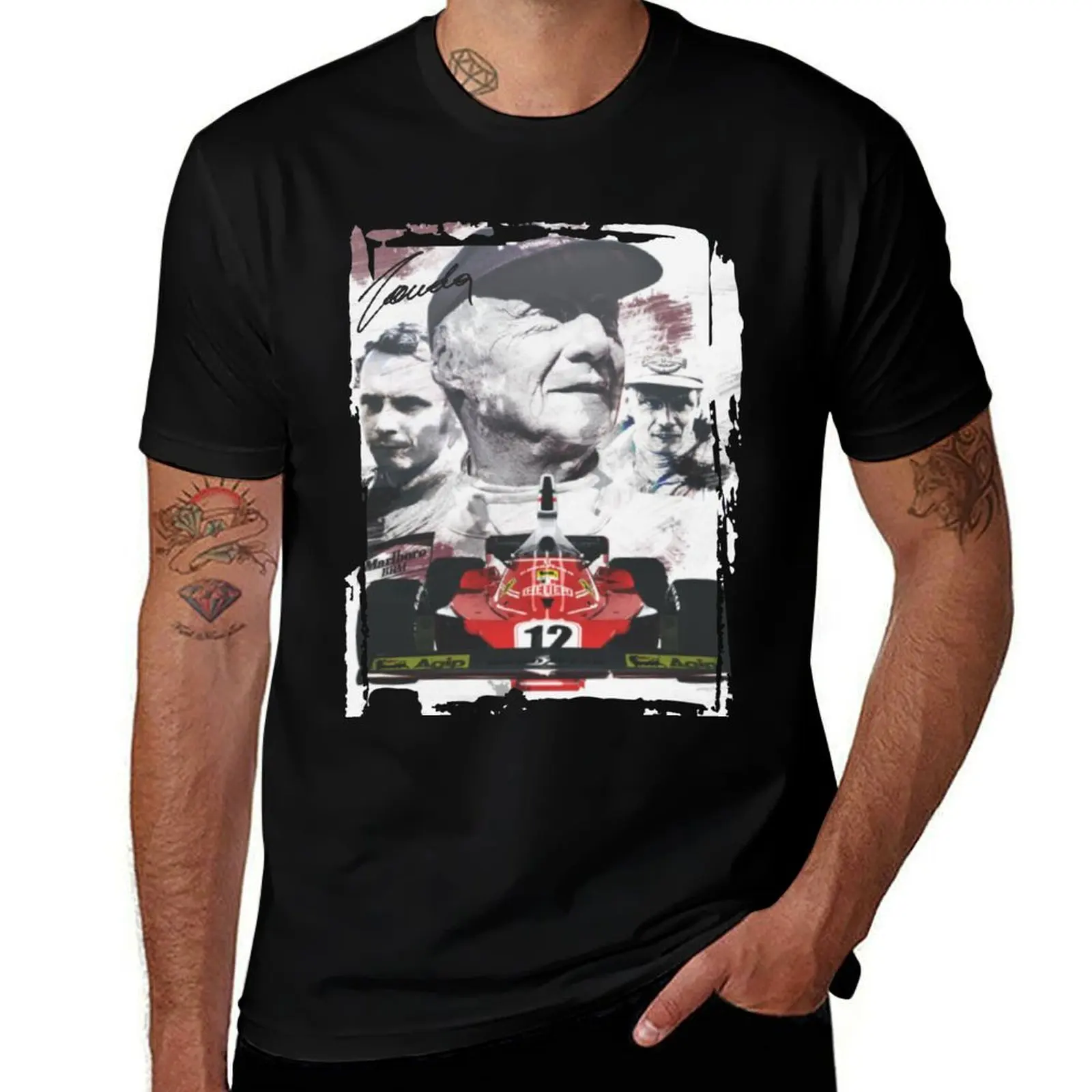 Niki Lauda T-Shirt Big and Tall Basic Tee Shirt T-Shirt