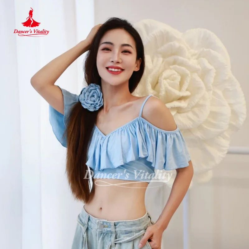 Bauchtänzerin Praxis Tragen Frauen Sexy Off Schulter Kurzen Stil Top Erwachsene Orientalischen Tanz Ausbildung Kleidung Mädchen Tanzen Tops