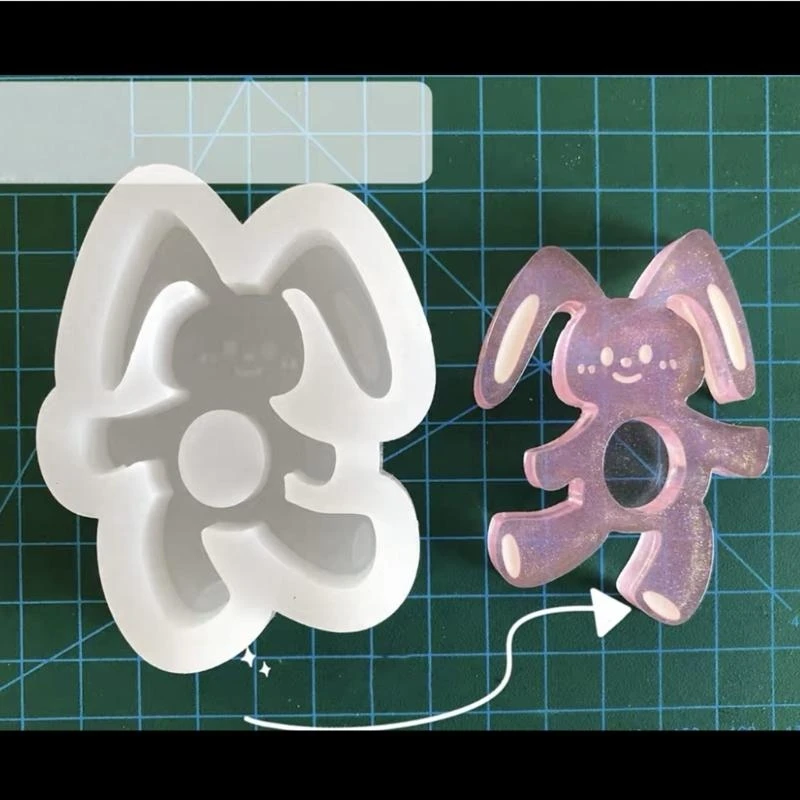 

91AC Diy Crystal Epoxy Mould Rabbit Mould Pendant Silicone Ornament Mold