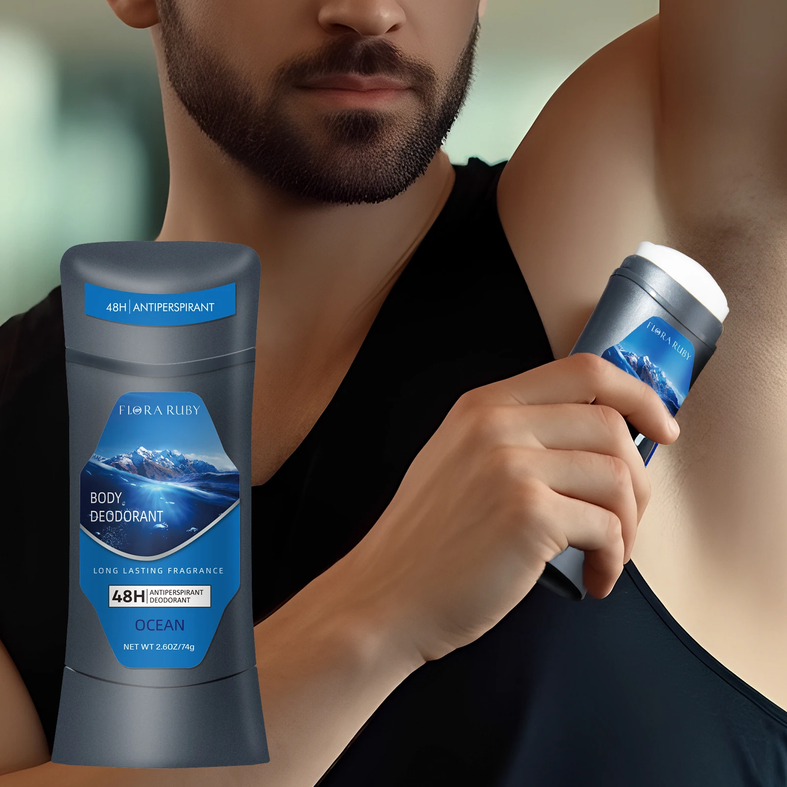 

Men Full Body Deodorant Cream 72 Hours Long-Lasting Odor Control Removing Odor Protection Ocean Fragrance Men's Sports Deodorant