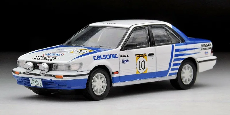 TOMYTEC 1/64 LV-N185d Nissan Blue bird SSS-R Team Calsonic 1989 Rally Ver10 Voiture en alliage moulé sous pression collection modèle cadeaux